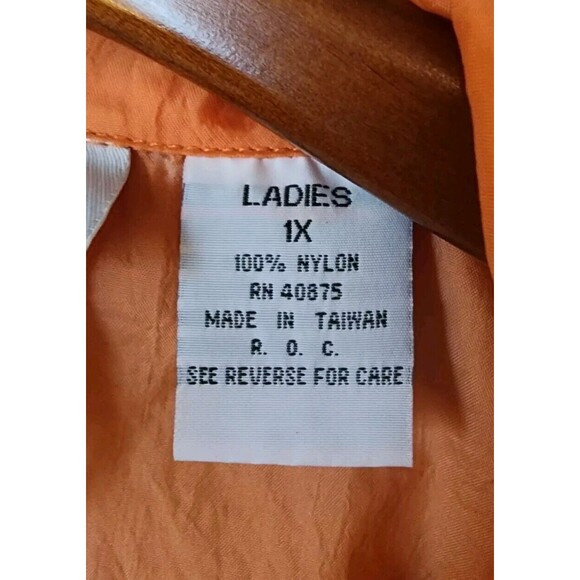 Diane Von Furstenberg Melon Orange Full Zip Rain Jacket Color Authority Size 1XL - Picture 6 of 9